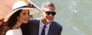 Amal Alamuddin and George Clooney head off to make things official in Venice 2014.jpg
